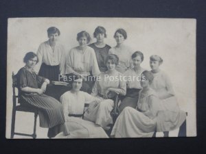 Group Portrait of Young Ladies possible University or Teaching - Old RP Postcard