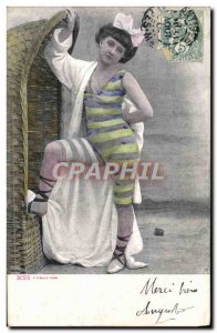 Old Postcard Fantaisie Swimsuit