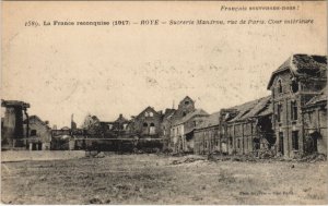 CPA La France reconquise (1917) - ROYE - Sucrerie Mandrou rue de Paris (121379)