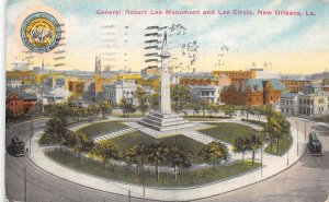 New Orleans Louisiana General Robert Lee Monument Vintage Postcard AA67050