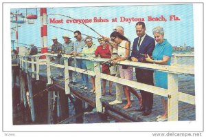 Fishing off of pier , Daytona , Florida , 40-60s