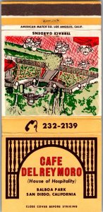 Matchbook Cover - Cafe Del Rey Moro Balboa Park San Diego CA MB69