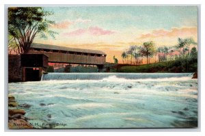 Runnells Covered Bridge Nashua New Hampshire NH UNP DB Postcard E17