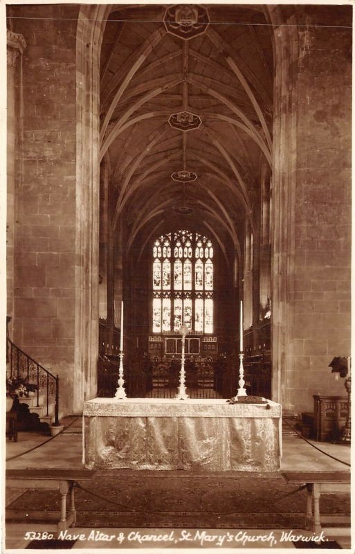 br108806 nave altar and chancel st marys church warwick uk