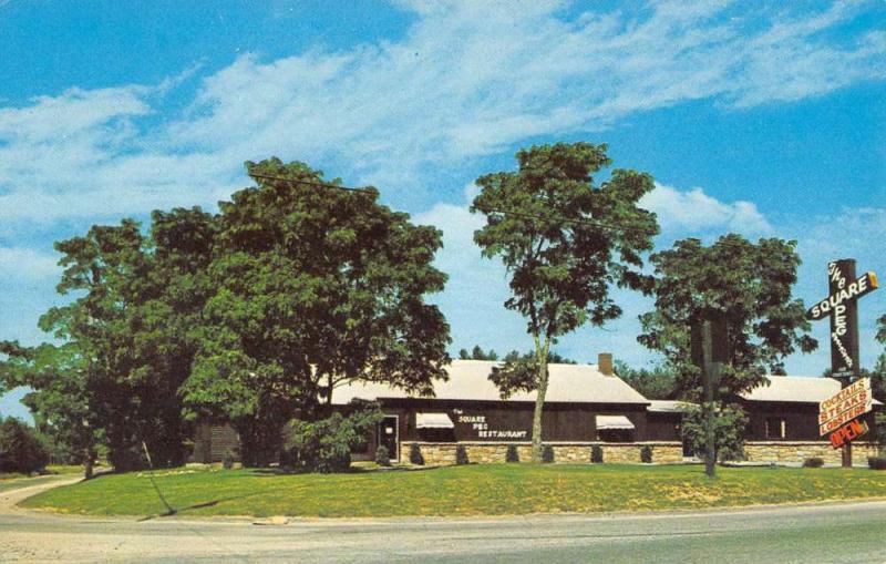 Naples Maine Square Peg Restaurant Street View Vintage Postcard K52477