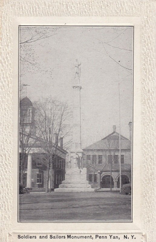 PENN YAN, New York, 1900-1910s; Soldiers And Sailors Monument