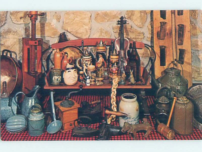 Pre-1980 POSTCARD OF ANTIQUES AT OX YOKE INN Amana By Cedar Rapids City IA G9006