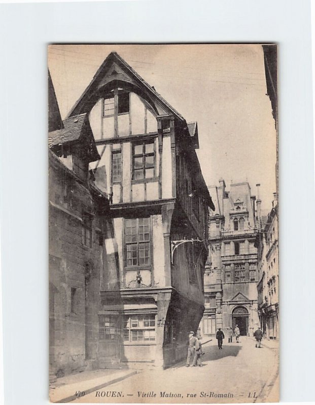 Postcard Vieille Maison, rue St-Romain, Rouen, France