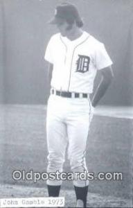 John Gamble Base Ball Postcard Detroit Tigers Baseball Postcard Post Card  Jo...