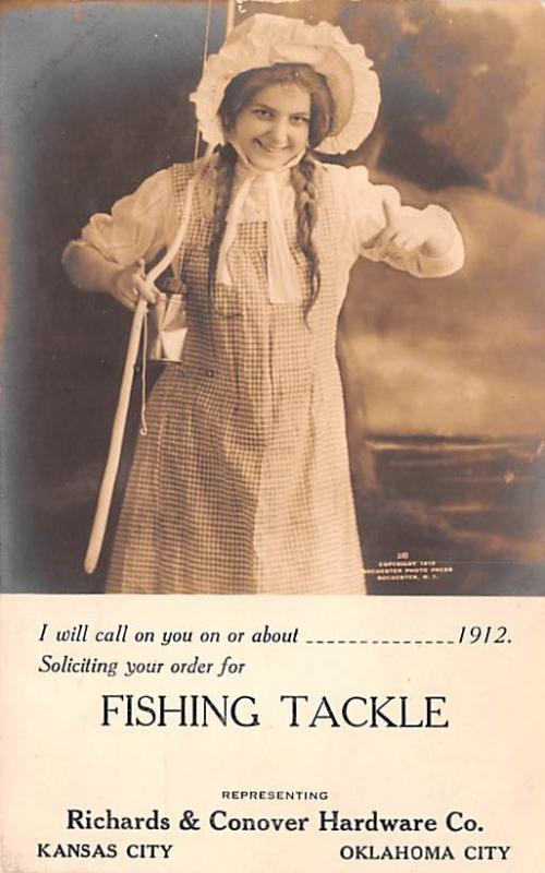 Fishing Tackle Advertising Unused  Topics - Transportation - Boats -  Fishing, Postcard / HipPostcard