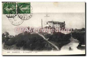 Old Postcard Biarritz semaphore