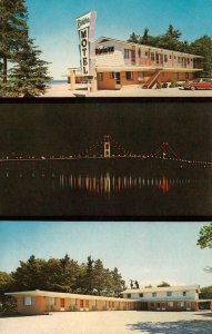 MACKINAW CITY, Michigan MI   RIVIERA MOTEL~Guenett & Loveland ROADSIDE  Postcard