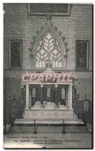 Postcard Old Nantes Interior of the Cathedral North Transept Tomb Lamoriciere