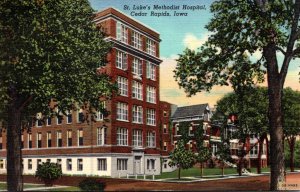 Iowa Cedar Rapids St Luke's Methodist Hospital 1955 Curteich