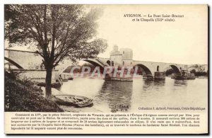 Old Postcard Avignon Pont St Benezet Old Chapel