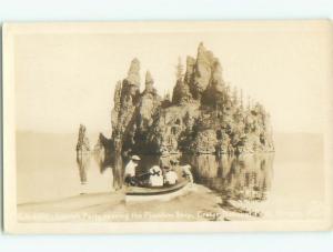 1930's rppc PHANTOM SHIP Crater Lake Park - Near Medford Oregon OR i7211