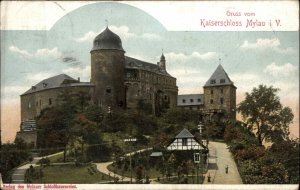 Germany Gruss aus Kaiserschloss Mylau Castle c1910 Vintage Postcard