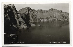 Crater Lake Oregon 1949 - Real Photo - Vintage Postcard - Used