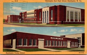 West Virginia Huntington East High School 1957 Curteich