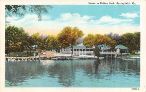 SPRINGFIELD, Missouri MO   DOLING PARK  Lake~Dock~Pavilion  ca1920's Postcard