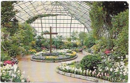 US Cincinnati, Ohio, Easter Display - Eden Park Conservatory.  Lots of Flowers.