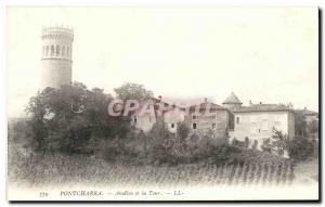 Old Postcard Pontcharra Avallon Tower