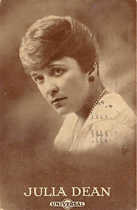 Julia Dean Actress Stage Actor 1917 light postal marking on front