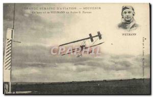 Old Postcard Jet Aviation Great week of & # 39aviation Weymann on Farman biplane