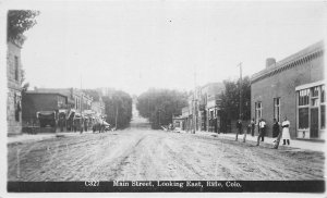 J24/ Rifle Colorado RPPC Postcard c1910 Main Street East Stores  314