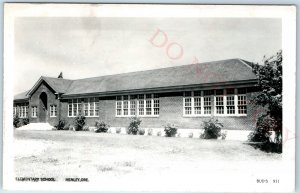 c1950s Henley, OR RPPC Elementary School Real Photo Building Postcard A98