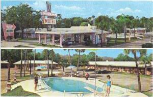 Crossed Palms Motel/Restaurant, Ormond Beach, Florida, FL,. Chrome