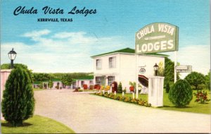 Linen Postcard Chula Vista Lodges in Kerrville, Texas