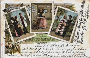 Germany Trachten aus der Umgegend Bad Oeynhausen Vintage Postcard C142