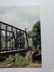 VTG Postcard Old Black Bridge Frankenmuth Michigan Dehmel Road 1986 unposted 628