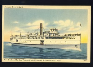 Martha's Vineyard/Nantucket, MA/Mass Postcard, Steamer New Bedford, Cape Cod