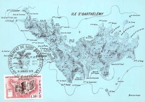 CARTE MAXIMUM : ile st-barthelemy - tres bon etat