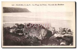 Old Postcard The Plouha Beach Palus A Corner Rocks