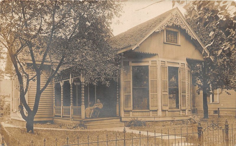 J19/ Indianapolis Indiana RPPC Postcard c1910 Home Residence  85