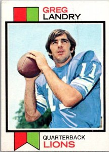 1973 Topps Football Card Greg Landrey Detroit Lions sk2639