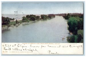 1906 Lagoon In Lincoln Park From High Bridge Chicago Illinois IL Posted Postcard