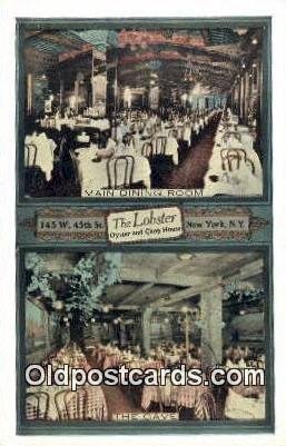 The Lobster Oyster & Chop House Restaurant, New York City, NYC USA Unused 
