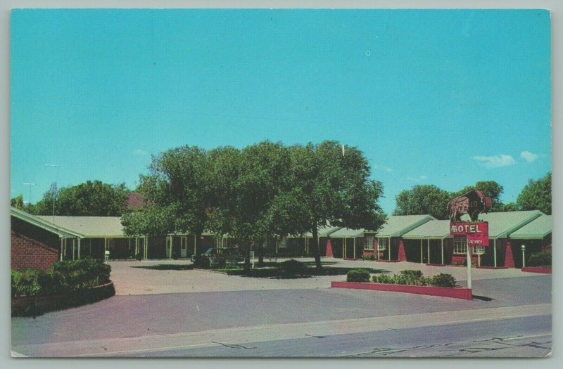 Canyon Texas~Buffalo Motel~US Hwy 87~Buffalo Neon Vacancy Sign~1960s 