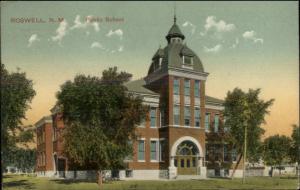 Roswell NM Public School c1910 Postcard rpx