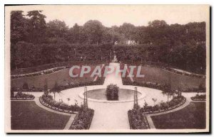 Postcard Meaux Old Garden Old Eveche Parterre draws by enotre