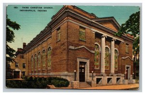 Vintage 1940's Postcard Third Christian Church Broadway Indianapolis Indiana