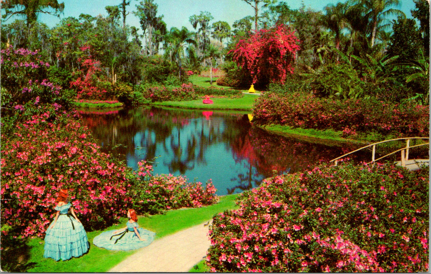 Cypress Gardens FL Natural Fairyland Southern Belles Postcard Unused