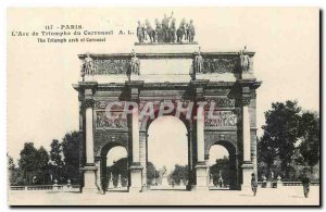 Old Postcard Paris Arc de Triomphe du Carrousel