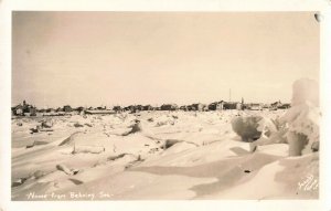 Nome Alaska from Bearing Sea Real Photo c.1930's RPPC / 2R4-54