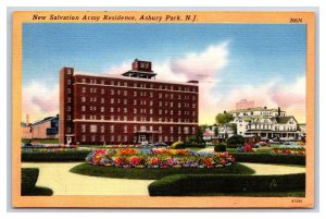 New Salvation Army Residence Asbury Park New Jersey NJ LInen Postcard N24