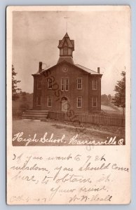 J87/ Harrisville Ohio RPPC Postcard c1910 High School Cadiz Harrison 895